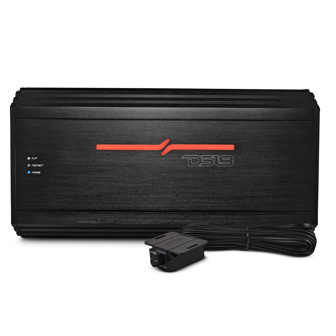Amplificador de subwoofer monobloque Clase D DS18 ZR1500.1D - 1 x 1500 vatios Rms a 1 ohmio