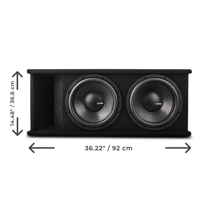 DS18 ZR212LD 2 subwoofers ZR12.4D de 12" con subcaja con puertos sintonizados a 29 Hz - 1500 vatios Rms 2 x 2 ohmios
