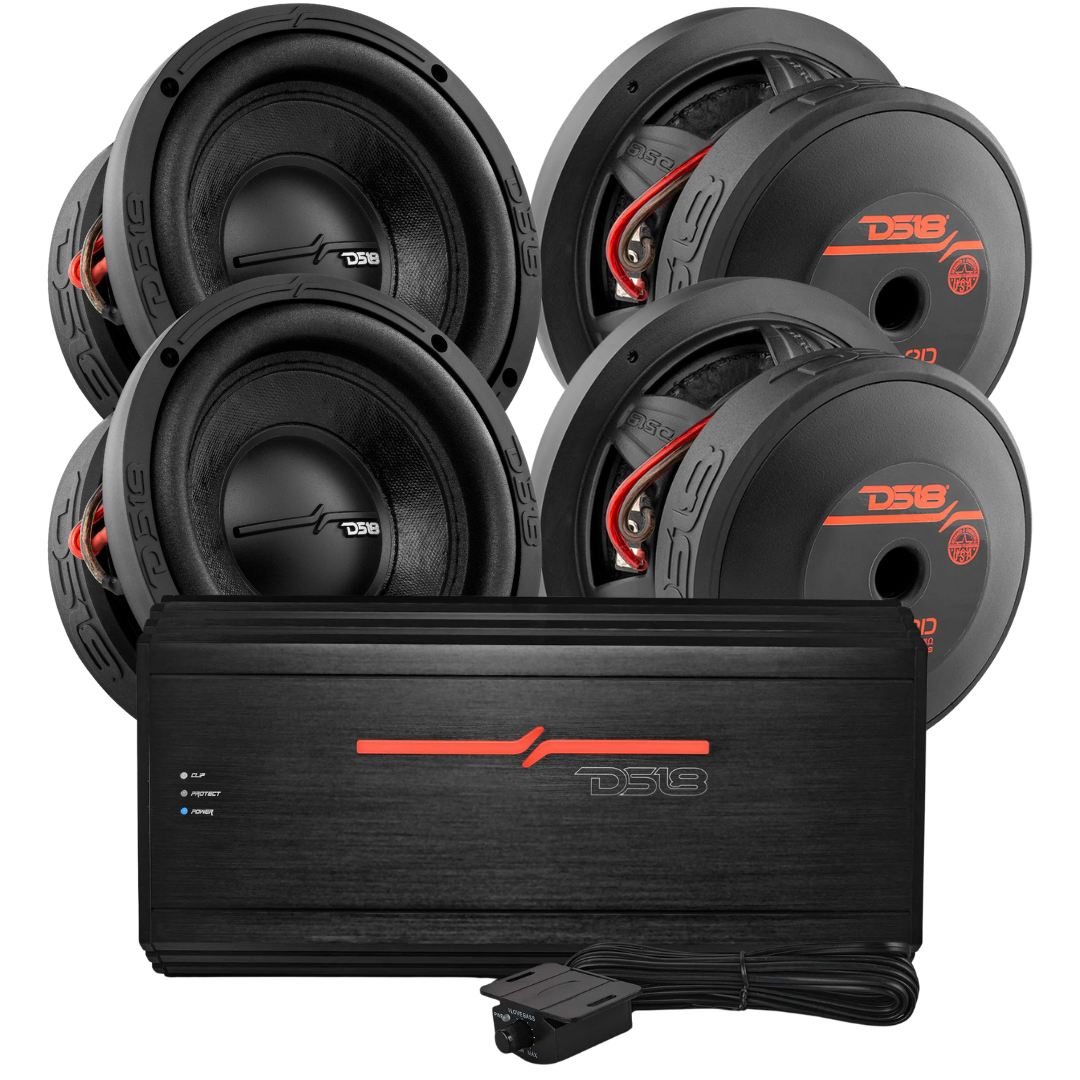 DS18 Bundle - 4x ZR6.2D 6.5" Subwoofers with ZR1500.1D Monoblock Amplifier