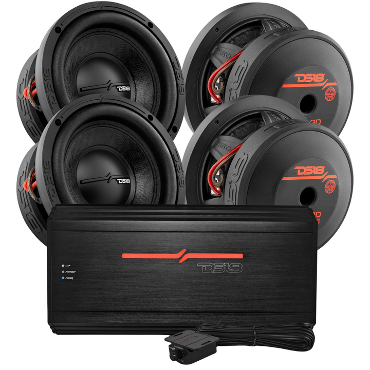 DS18 Bundle - 4x ZR6.2D 6.5" Subwoofers with ZR1500.1D Monoblock Amplifier
