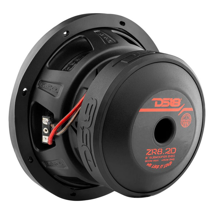 DS18 ZR8.2D 8" Subwoofer with 2" Aluminum Voice Coil - 450 Watts Rms 2-ohm DVC