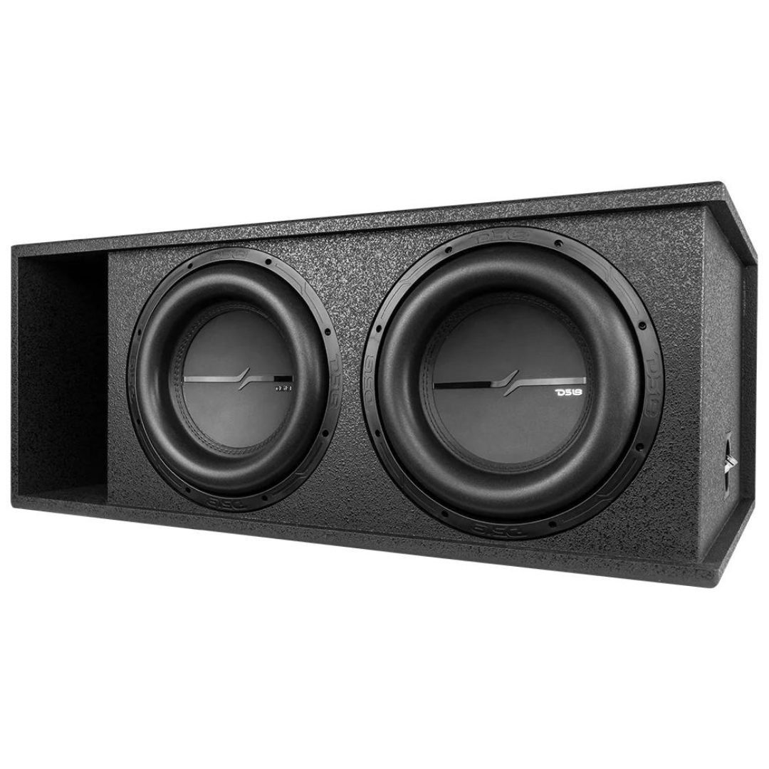 DS18 ZXI-212LD.RG 2 subwoofers ZXI12.4D de 12" con caja de subwoofer con puerto sintonizado a 29 Hz - 2000 vatios Rms 1 ohmio