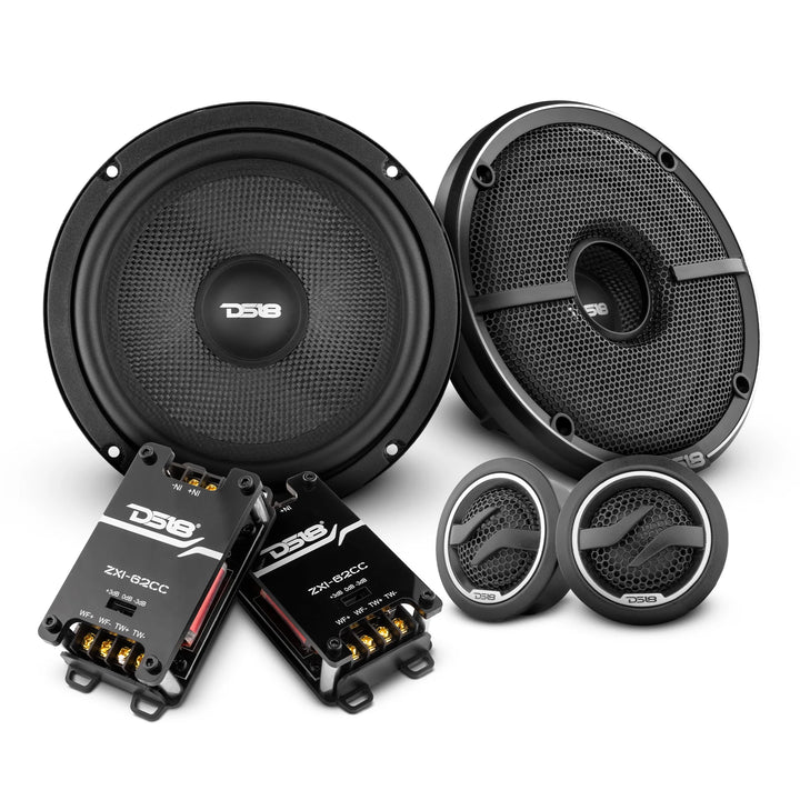 DS18 Combo - ZXI-62C 6.5" 2-Way Component Set - ZXI-694 6x9" Coaxial Speakers- G1800.4D 4-Channel Amplifier