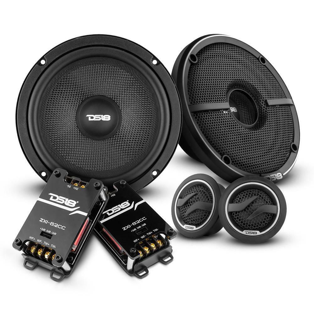 Honda Civic 2006-2020 - Altavoces componentes serie DS18 ZXI con tweeters, crossovers, amplificador y kit de amplificador