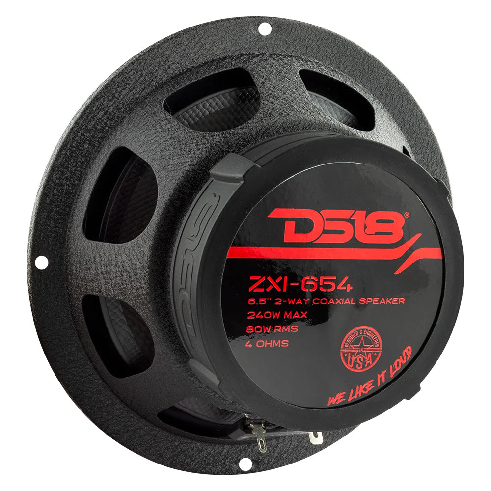 DS18 Combo - 4x ZXI-654 6.5" Coaxial Speakers with G1000.4D Amplifier