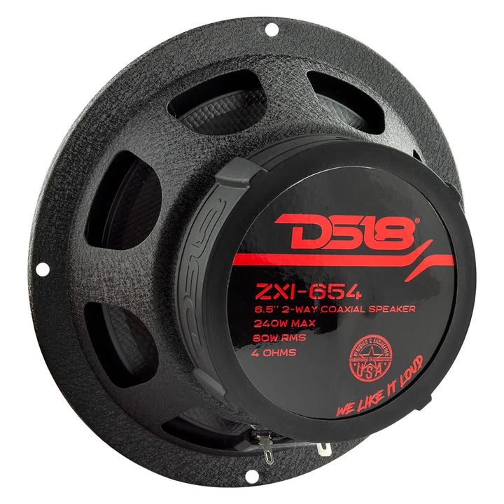 DS18 Combo - 4x ZXI-654 6.5" Coaxial Speakers with G1000.4D Amplifier