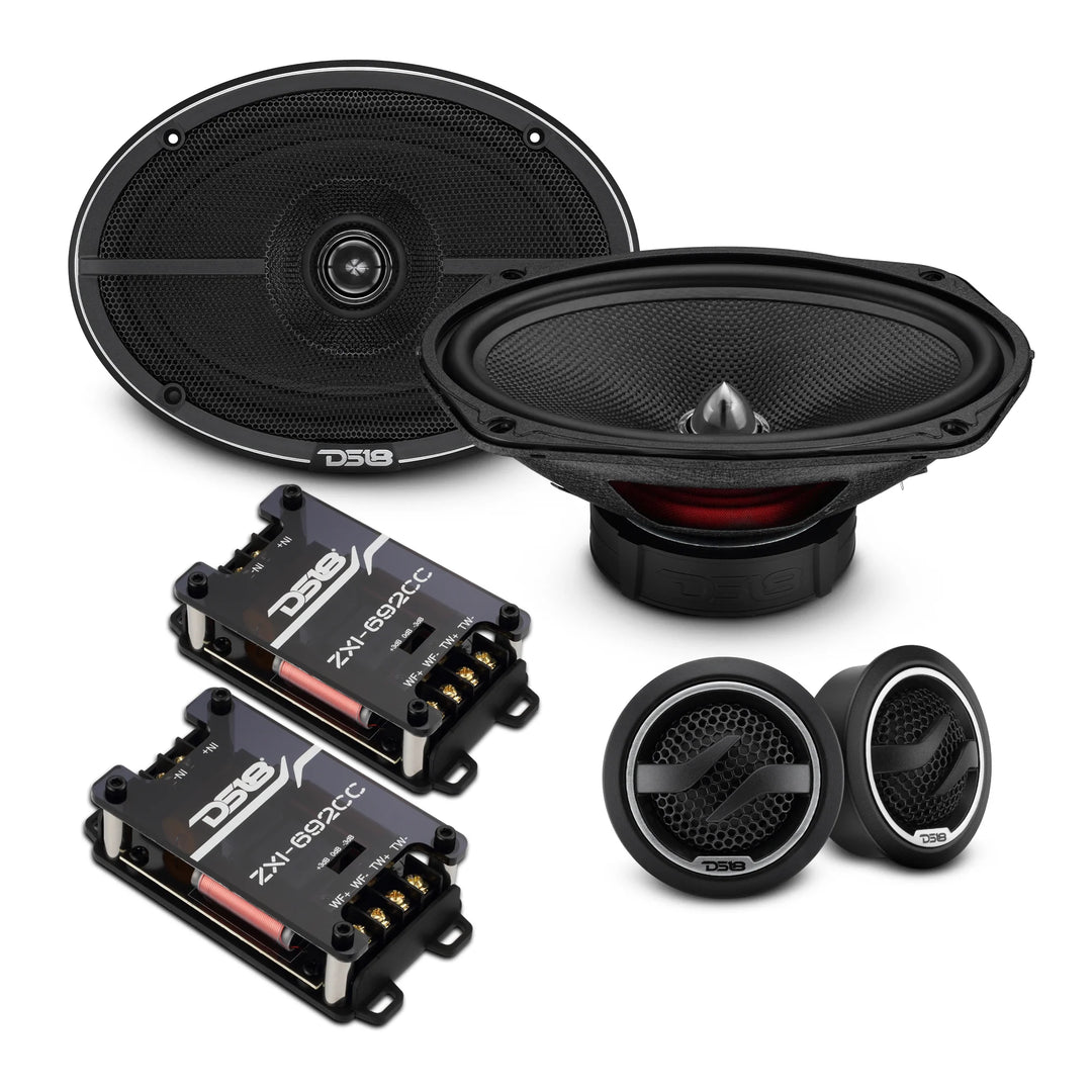 DS18 ZXI-692CC 6x9" 2-Way Component Speaker Set - 120 Watts Rms 4-ohm