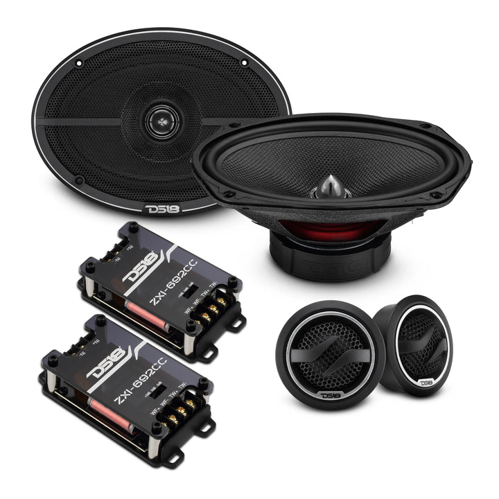 DS18 ZXI-692CC 6x9" 2-Way Component Speaker Set - 120 Watts Rms 4-ohm