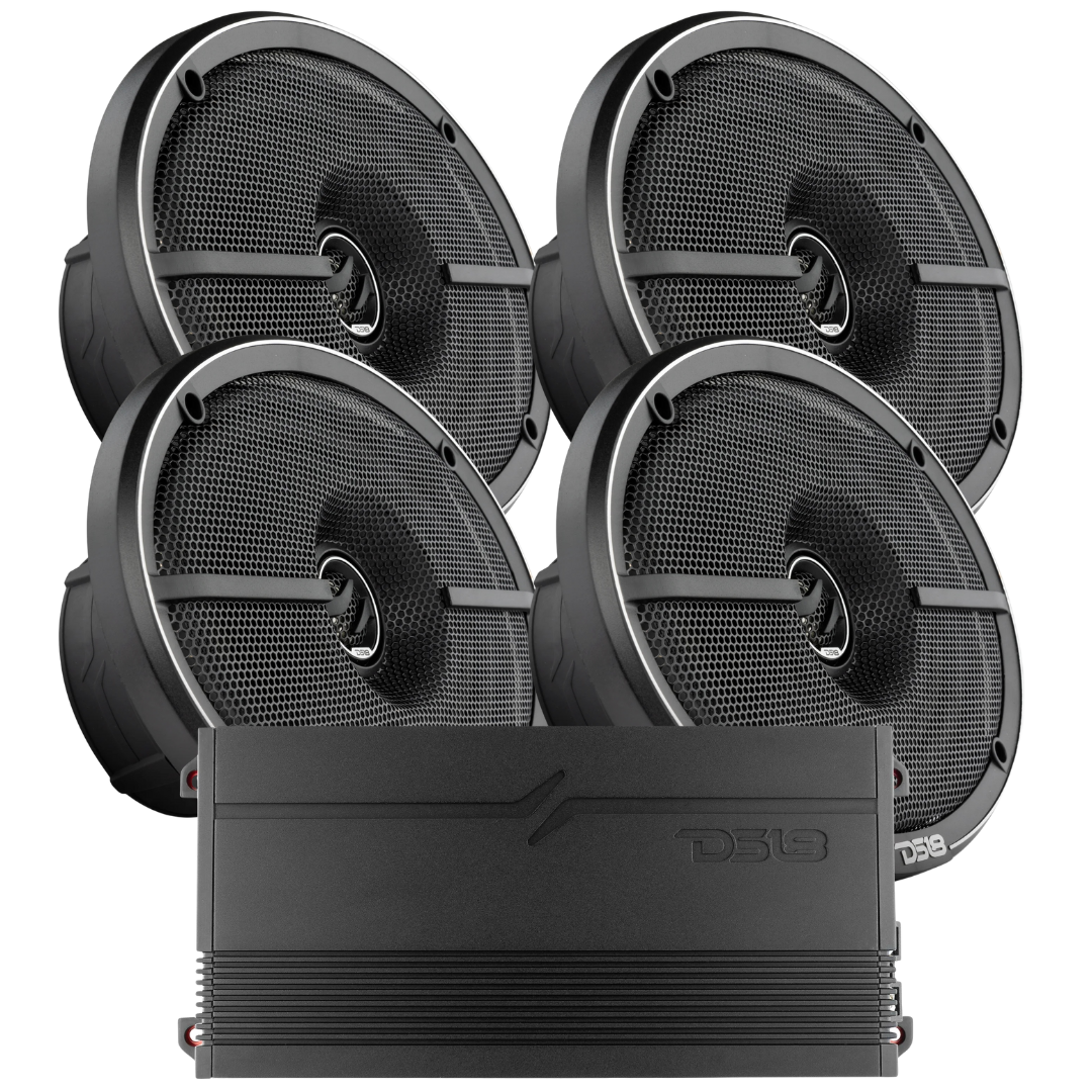 DS18 Combo - 4x ZXI-694 6x9" Coaxial Speakers with G1800.4D Amplifier