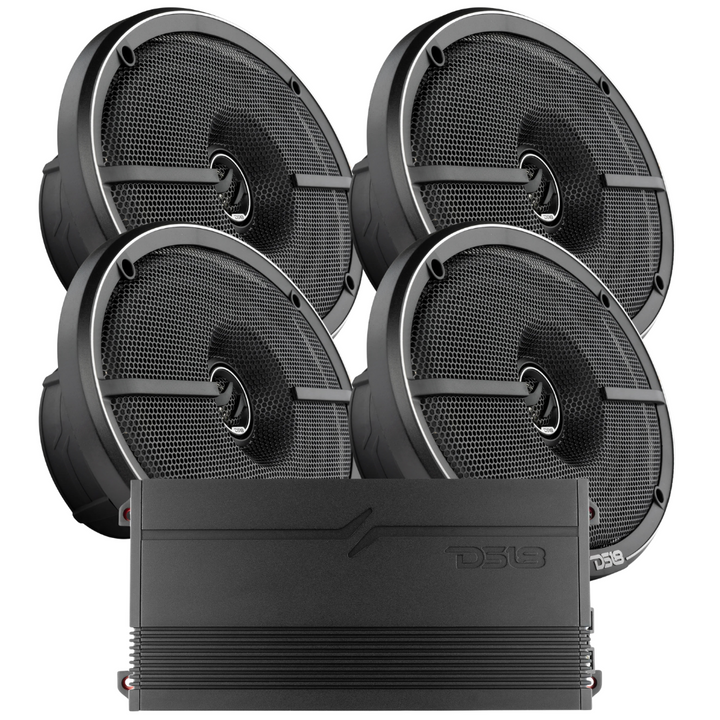 DS18 Combo - 4x ZXI-694 6x9" Coaxial Speakers with G1800.4D Amplifier
