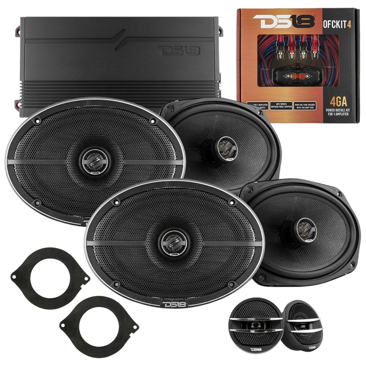 2009-2023 Dodge Ram 1500, 2500 & 3500 Crew Cab - DS18 ZXI Series Speaker with Dash Tweeters, Amplifier and Amp Kit