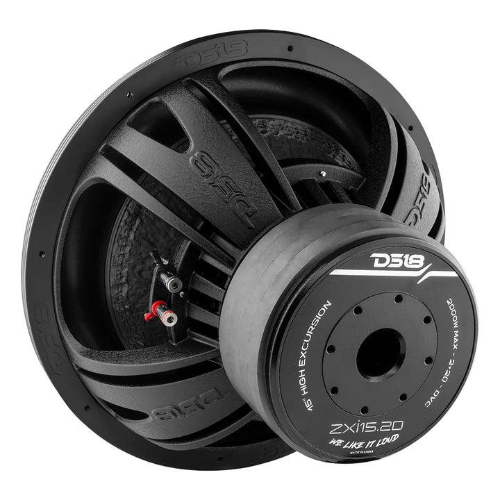 DS18 ZXI15.2D 15" Subwoofer - 1000 Watts Rms 2-ohm DVC