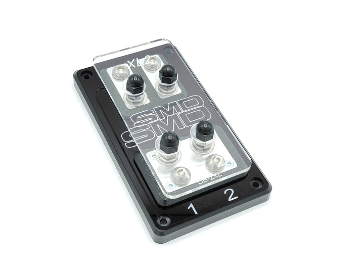 SMD Double XL2 Aluminum 2 Spot ANL Fuse Block with Clear Acrylic Cover