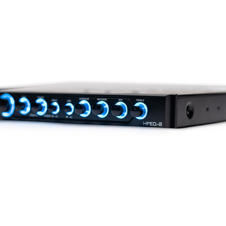 Hifonics HFEQ-2 1/2 Din 4-Band Graphic Equalizer with Front, Rear and Active Crossover