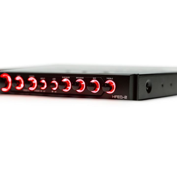 Hifonics HFEQ-2 1/2 Din 4-Band Graphic Equalizer with Front, Rear and Active Crossover