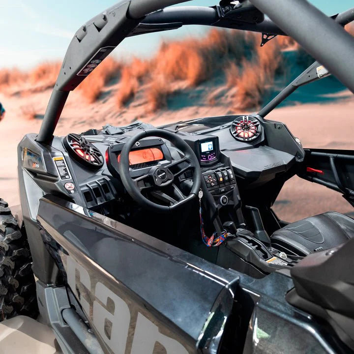2017-2023 Can-am Maverick X3 - DS18 CA-X3DS6LD Caja de altavoz de tablero de repuesto - Incluye 2 altavoces marinos de 6,5"