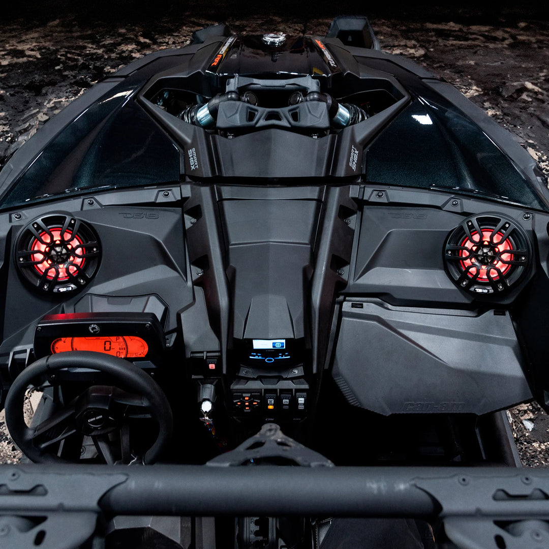 2017-2023 Can-am Maverick X3 - DS18 CA-X3DS6LD Caja de altavoz de tablero de repuesto - Incluye 2 altavoces marinos de 6,5"