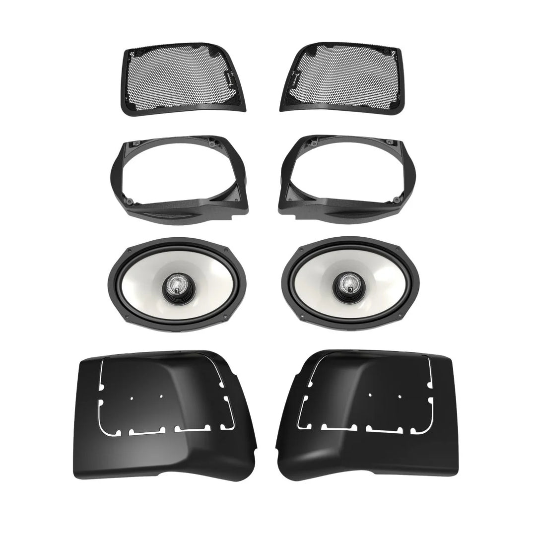 Diamond Audio Cut-In Lid Kit with HXM69F2 6x9" Coaxial Speakers - Fits 2014-2023 Harley Davidson
