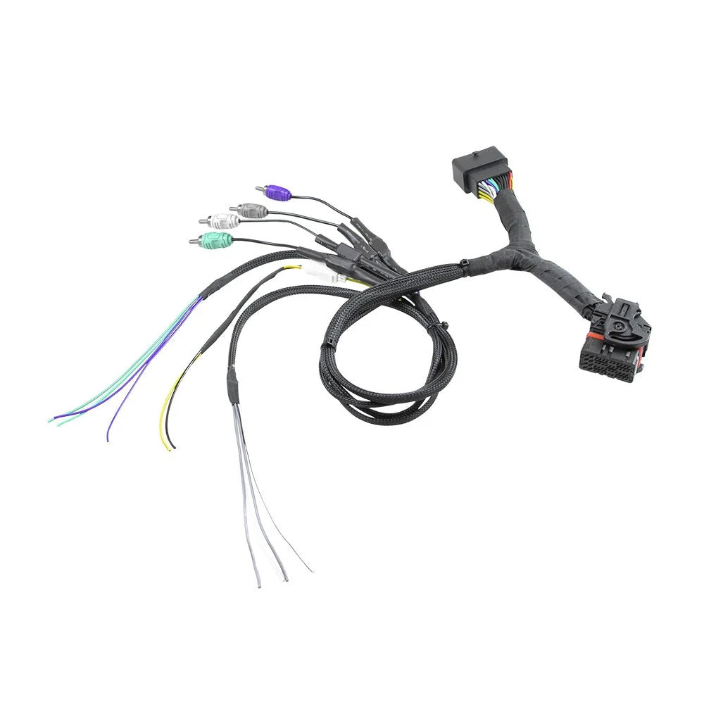 Diamond Audio Radio T-Harness Kit 4-Channel Inputs with Load Resistor + 4-Channel Outputs - Fits 2014-2023 Harley Davidson