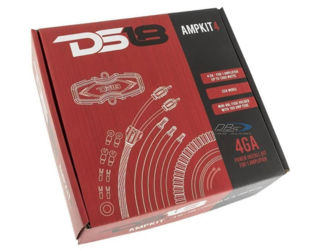 DS18 AMPKIT4 Kit de cableado de amplificador de calibre 4 - Cable de aluminio revestido de cobre (CCA)