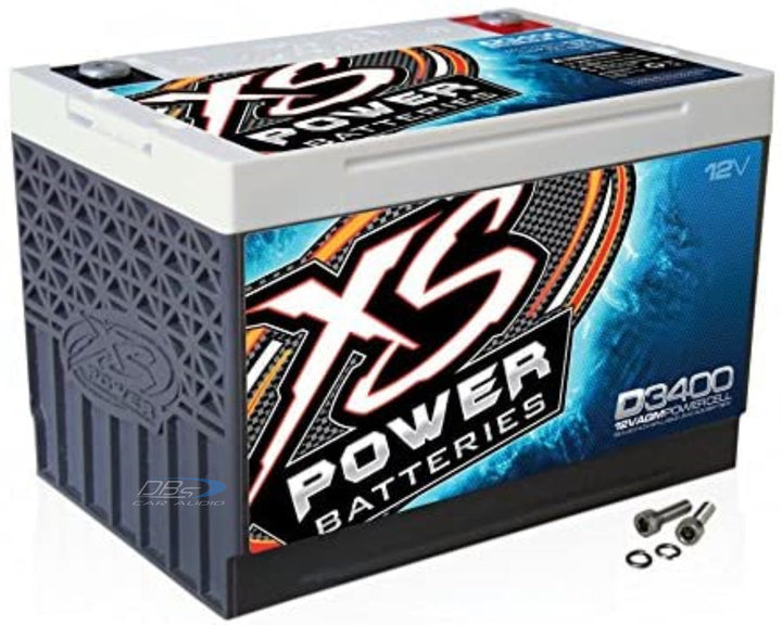 XS Power D3400 Batería BCI de audio para automóvil AGM de 12 voltios - 2500 vatios Rms | 80Ah