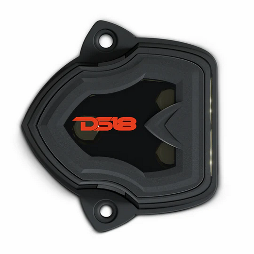Bloque de distribución DS18 DB1020 con cubierta de plástico: 1 entrada de calibre 1/0, salida de calibre 2 x 1/0