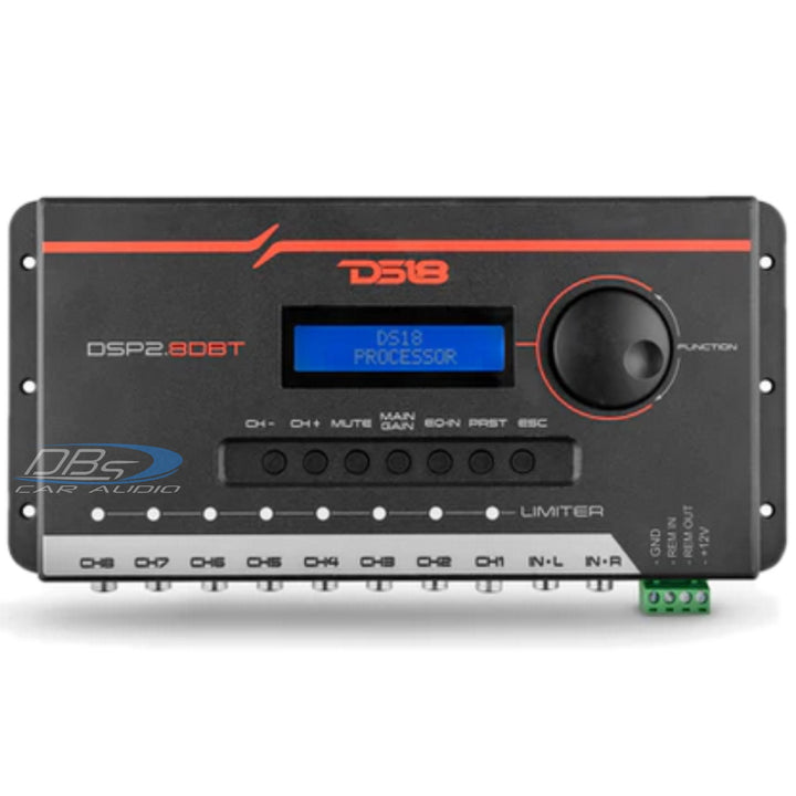 DS18 DSP2.8DBT 8-Channel Digital Sound Processor (DSP) with LCD Display Screen and Bluetooth Connectivity