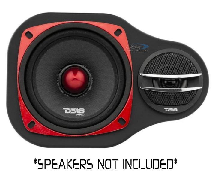 DS18 EN4P Universal 2-Way Speaker Pod Enclosures - Fits 2x 4" Mid-Range Speakers & 2x Tweeters