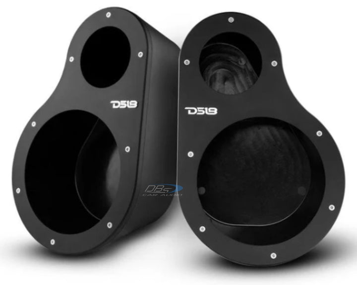 DS18 EN6P Universal 2-Way Speaker Pod Enclosures -  Fits 2x 6.5" Mid-Range Speakers & 2x Bullet Tweeters