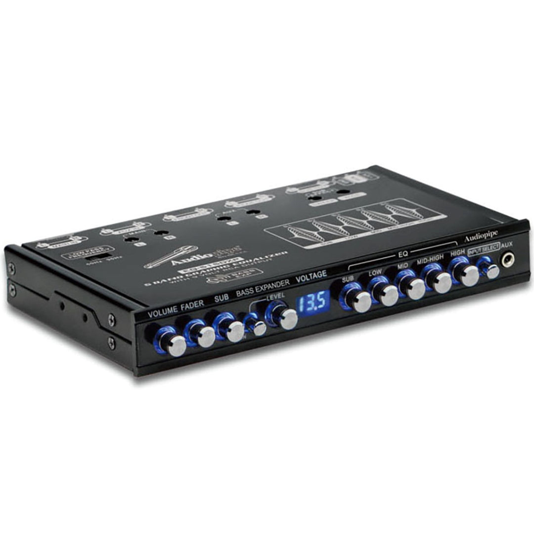 Audiopipe EQ-515DXP Ecualizador gráfico de 5 bandas para tablero con control de subwoofer