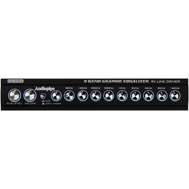 Audiopipe EQ-909X 9-Band Graphic Equalizer with Subwoofer