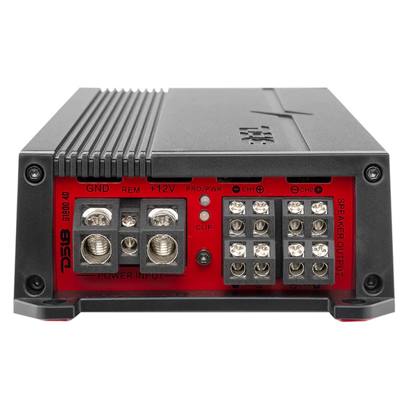 DS18 G1800.4D Amplificador de rango completo Clase D de 4 canales - 4 x 150 vatios Rms a 4 ohmios