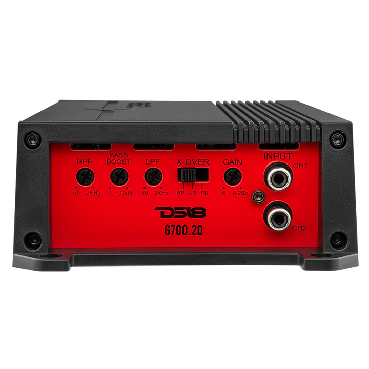 DS18 G700.2D Amplificador de rango completo Clase D de 2 canales - 2 x 100 vatios Rms a 4 ohmios