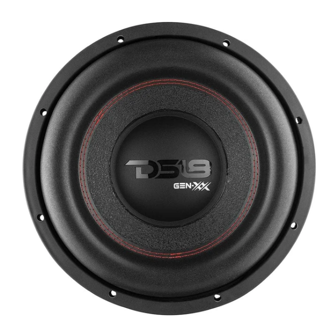 DS18 GEN-XX12.4DHE 12" Subwoofer with 2" Black Aluminum Voice Coil - 600 Watts Rms 4-ohm DVC