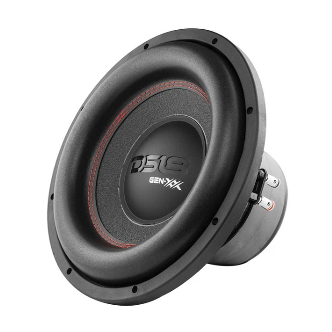 DS18 GEN-XX12.4DHE 12" Subwoofer with 2" Black Aluminum Voice Coil - 600 Watts Rms 4-ohm DVC