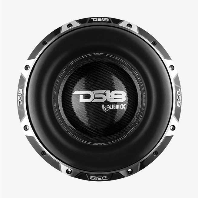 DS18 HOOL-X12.2DHE 12" Subwoofer with 4" Black Aluminum Voice Coil - 4000 Watts Rms 2-ohm DVC