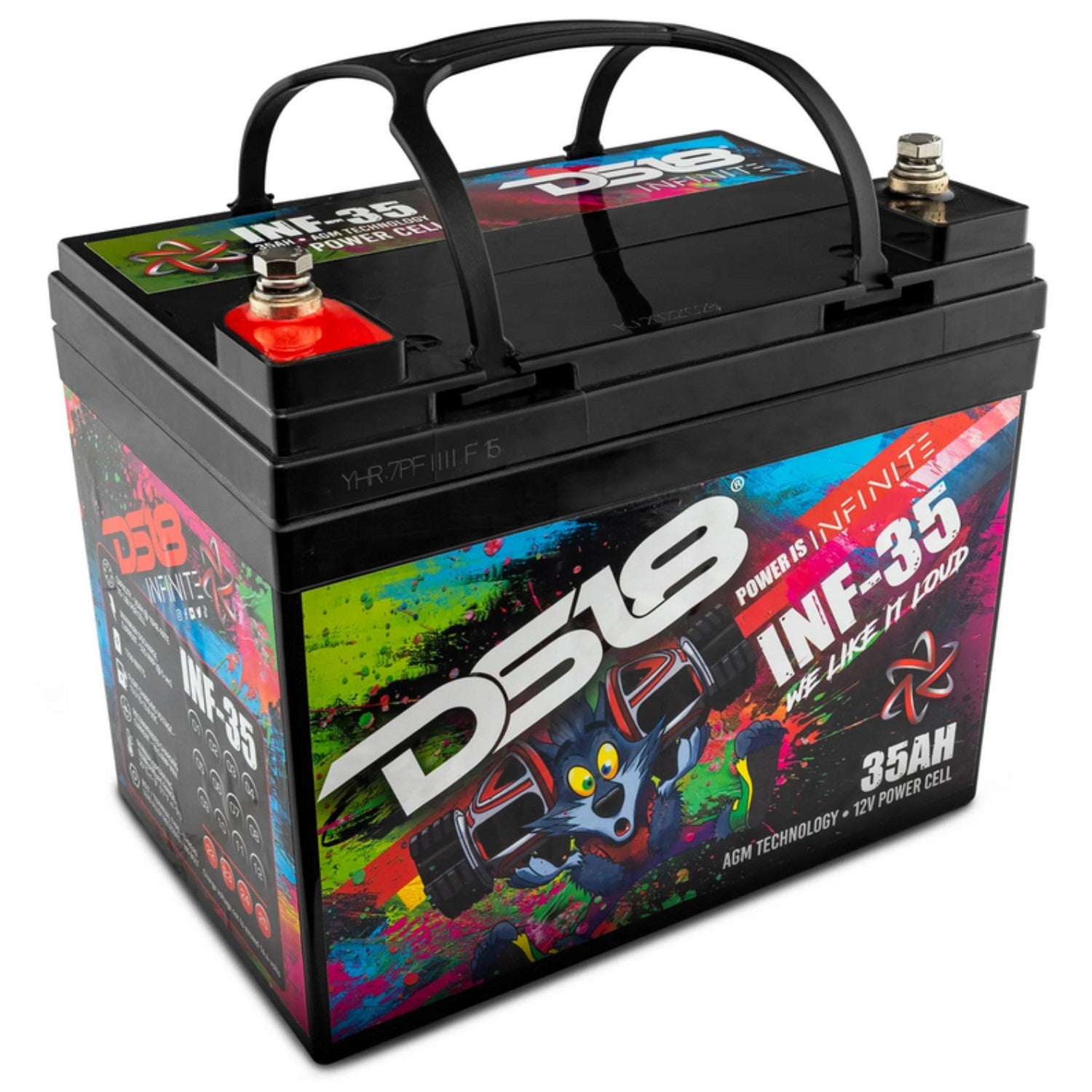 DS18 INF-35AH 12 Volt AGM Car Audio Battery - 1250 Watts Rms
