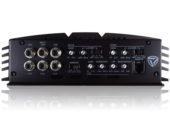 Incriminator Audio IX17.5 Amplificador de rango completo de 5 canales - 4 x 125 vatios Rms a 4 ohmios + 1 x 1200 vatios Rms a 1 ohmio