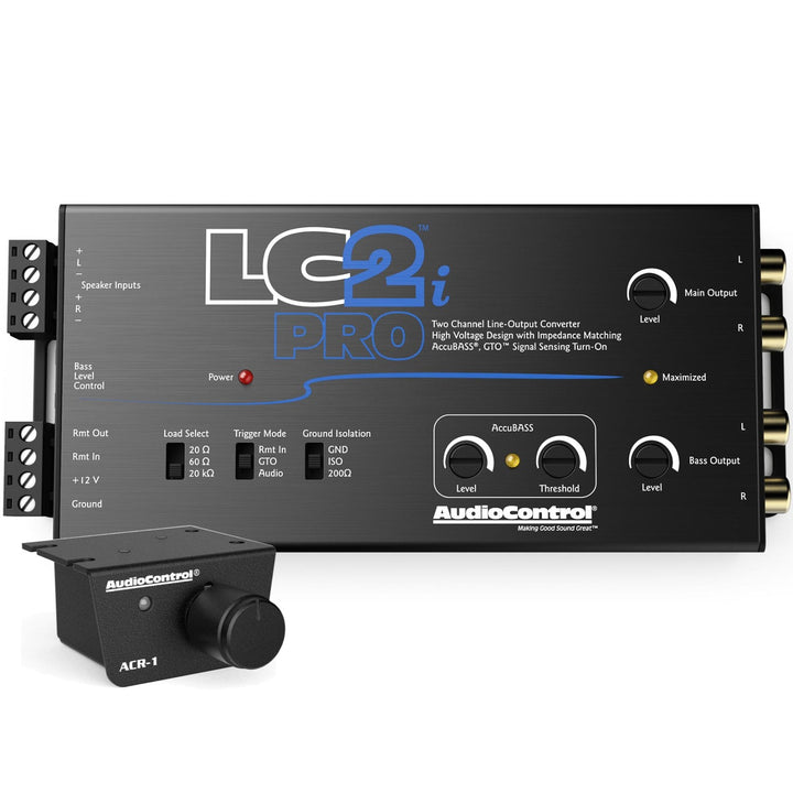 Convertidor de salida de línea de 2 canales LC2i PRO con AccuBASS y controlador de nivel ACR-1