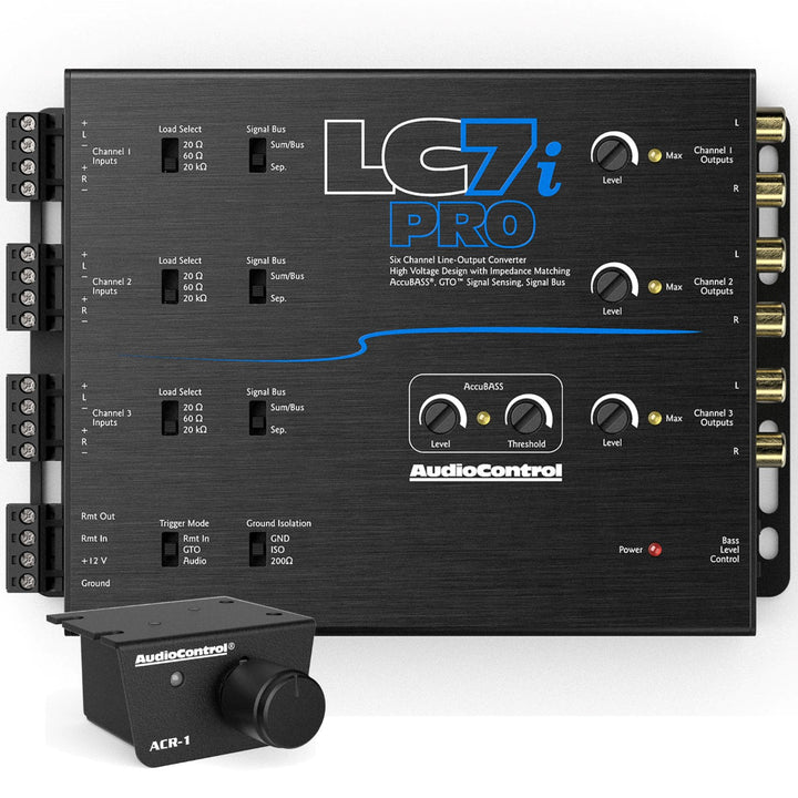 Convertidor de salida de línea de 6 canales LC7i PRO con AccuBASS y controlador de nivel ACR-1