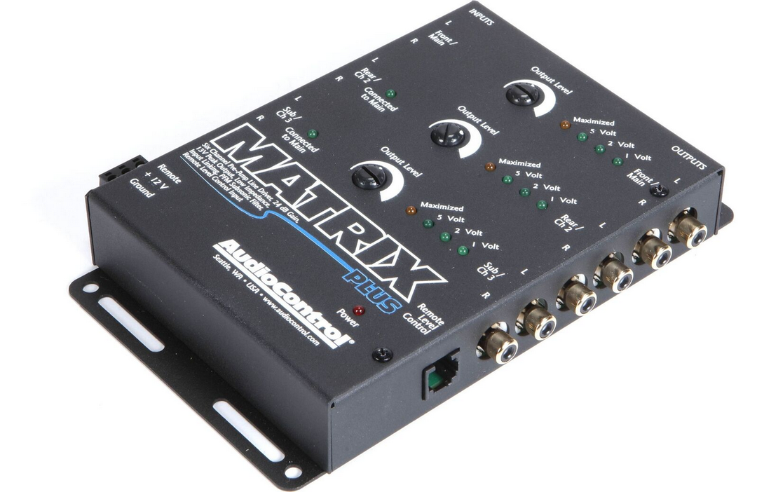 AudioControl Matrix Plus 6-Channel Line Driver with 9.5 Volt Rca Outputs and LED Light Indicators
