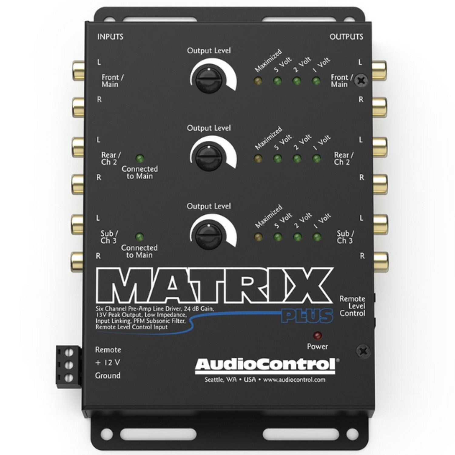 AudioControl Matrix Plus 6-Channel Line Driver with 9.5v Rca