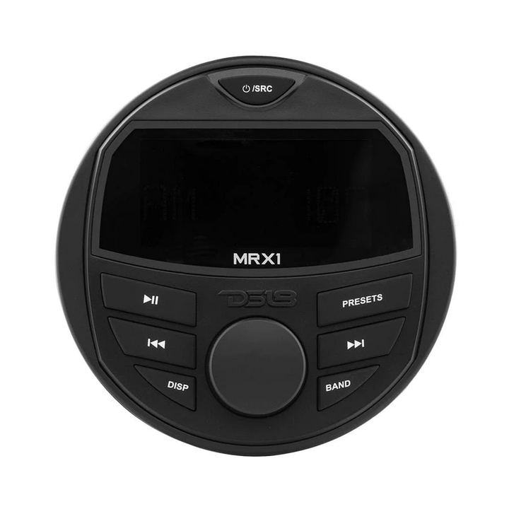 Unidad principal marina DS18 MRX1 con Bluetooth, USB y AUX - Pantalla LCD de 2,75", salidas Rca de 4 V, 4 x 20 vatios Rms
