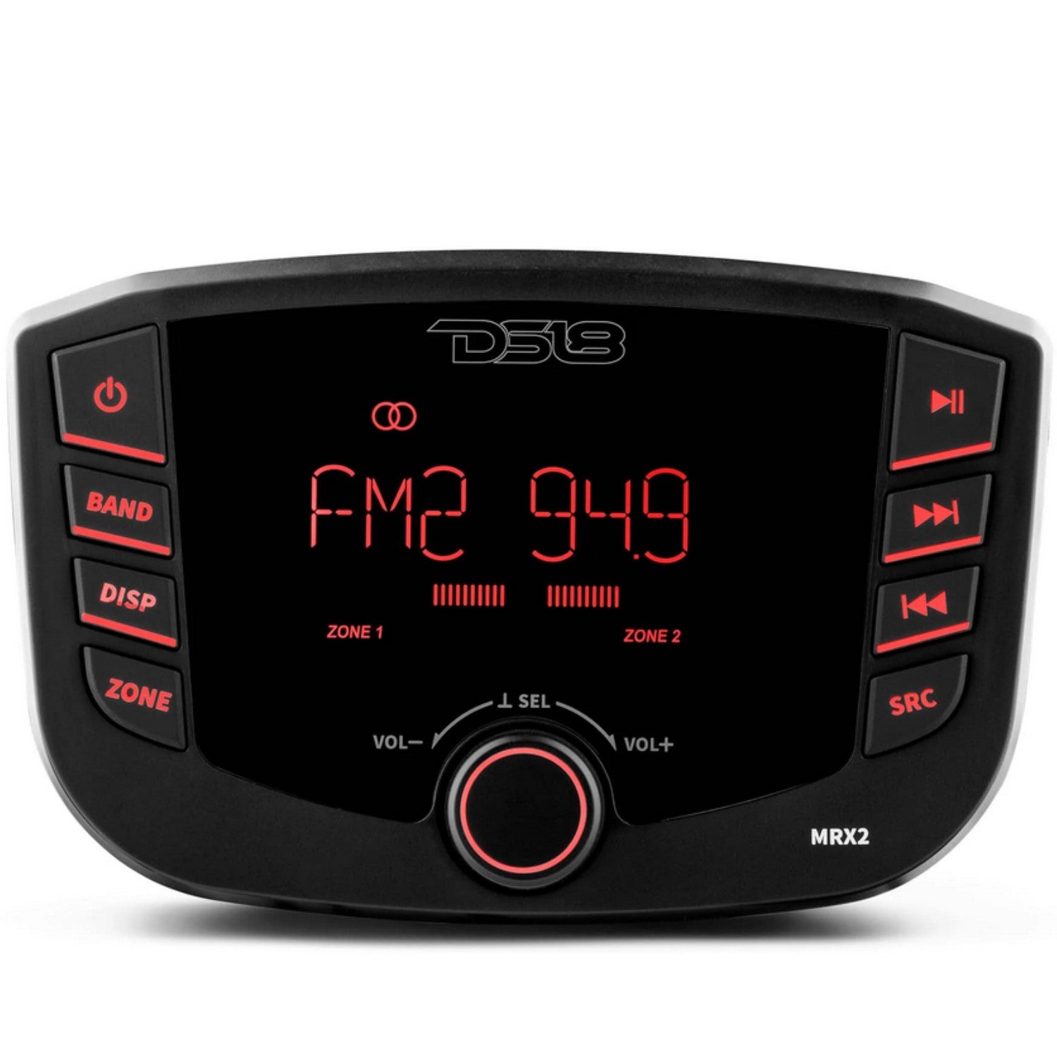 DS18 MRX2 Marine Head Unit with Bluetooth, USB, AUX and 3