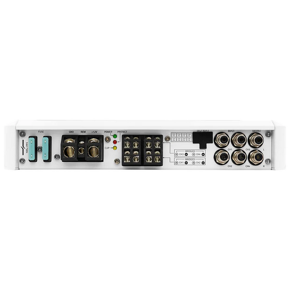 Amplificador marino DS18 NXL-M4 de 4 canales Clase D - 4 x 150 vatios Rms a 4 ohmios
