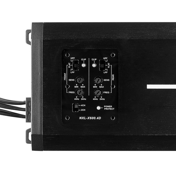 DS18 NXL-X600.4D Amplificador marino clase D de 4 canales - 4 x 150 vatios Rms a 4 ohmios