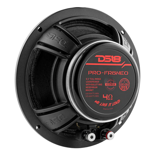 DS18 PRO-FR6NEO 6.5" Neodymium Full-Range Bullet Loudspeaker with 1.5" Voice Coil - 225 Watts Rms 4-ohm
