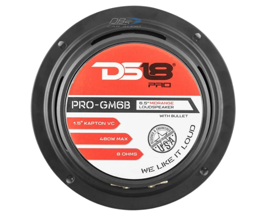 DS18 Combo - 4x PRO-GM6.4B 6.5" Mid-Range Loudspeakers with 4x PRO-TWX1/SL 3.8" Bullet Super Tweeters