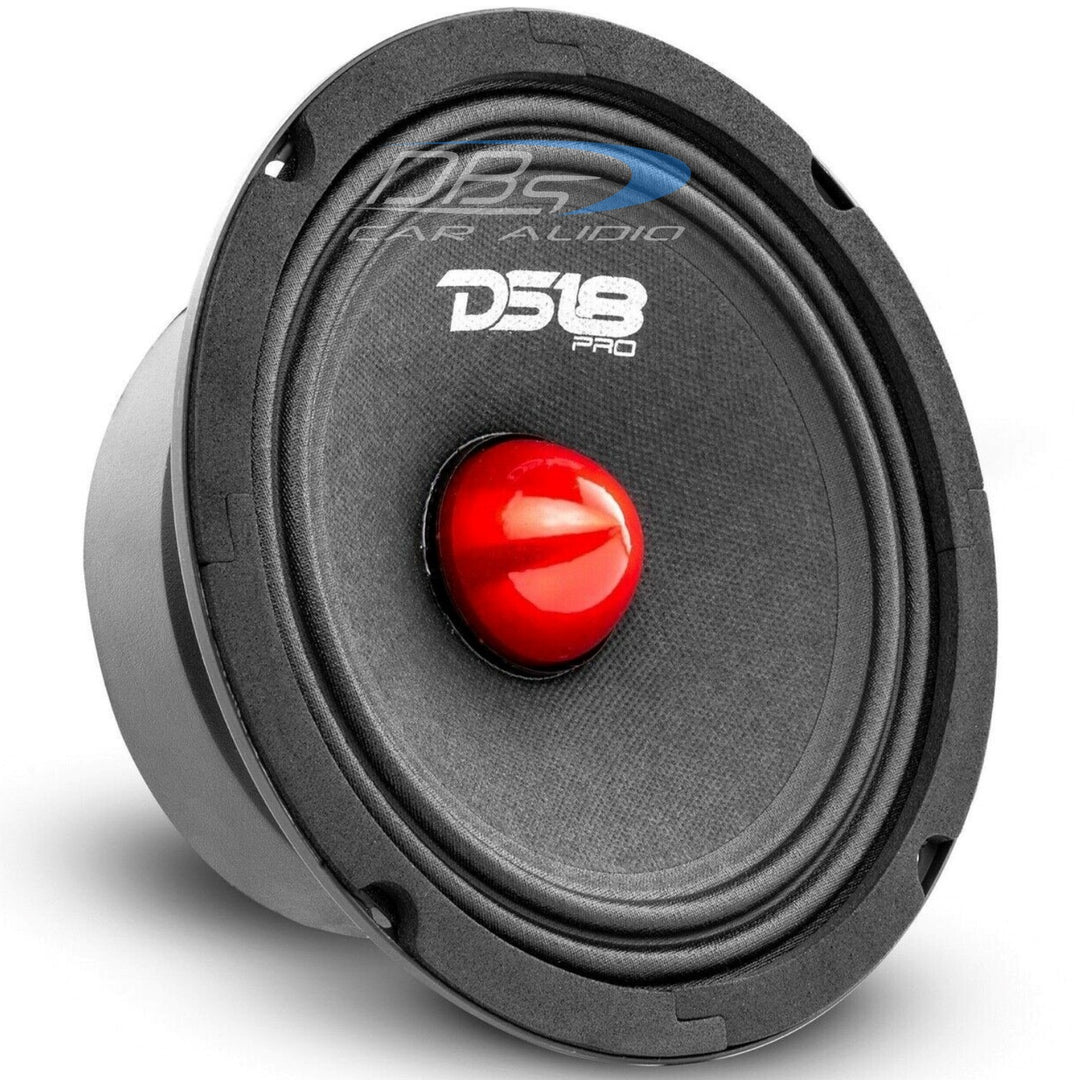 DS18 Combo - 4x PRO-GM6B 6.5" Mid-Range Loudspeakers with 4x PRO-TWX1/BK 3.8" Bullet Super Tweeters