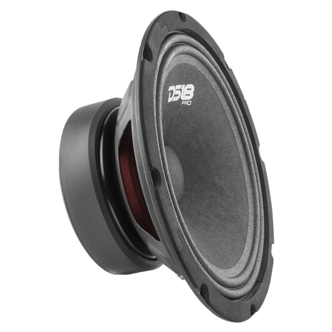 DS18 PRO-GM8 8" Mid-Range Loudspeaker with Classic Dust Cap and 1.5" Voice Coil - 190 Watts Rms 8-ohm